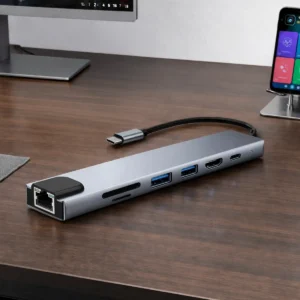 USB Type-C Hub Adapter 4K HDMI | SD/TF | RJ45 | PD Fast Charge