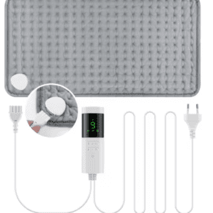 30*60cm Ηλεκτρικό μαξιλάρι θέρμανσης για πλάτη, αυχένα και ώμους, για το σπίτι και το γραφείο, πλενόμενα, ζεστή κουβέρτα για το χειμώνα, 4 χρονοδιακόπτες, 9 ρυθμίσεις θερμοκρασίας