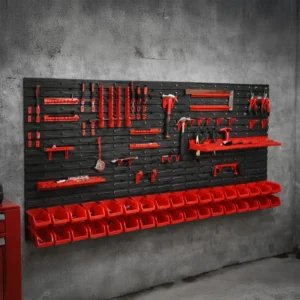 Επιτοίχιο Σύστημα Οργάνωσης με Πλαστικά Κουτιά Αποθήκευσης 48 κουτιών