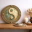 Μεταλλική Διακοσμητική Πινακίδα Yin Yang Vintage – 20×20cm